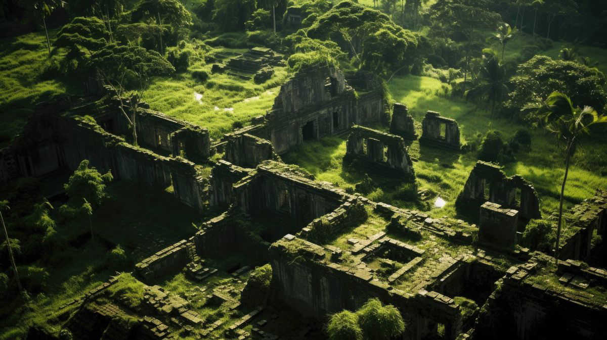 ruins hidden by the forest